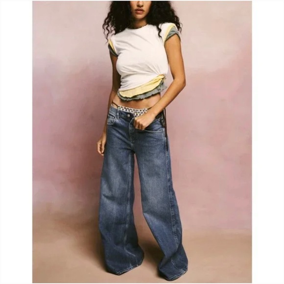 Free People Lovefool Low Rise Jeans Wide Leg - Picture 10 of 16